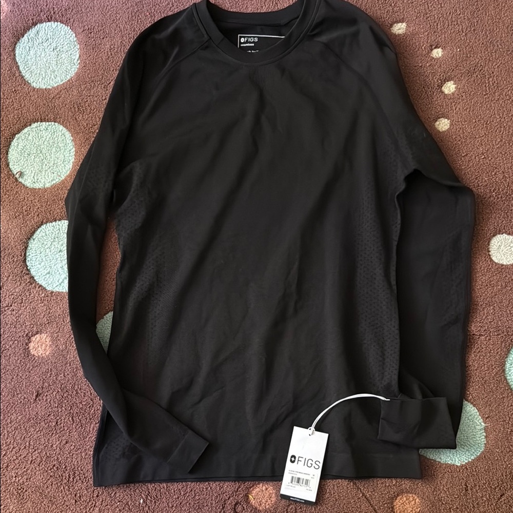 Figs Black Long Sleeve Shirt